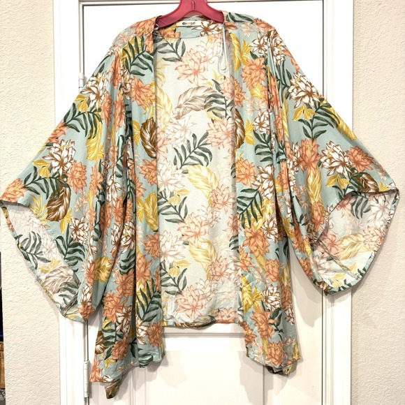 Rip Curl Other - Ripcurl Floral Kimono Styled Cardigan Beach Summer Cover Size XL